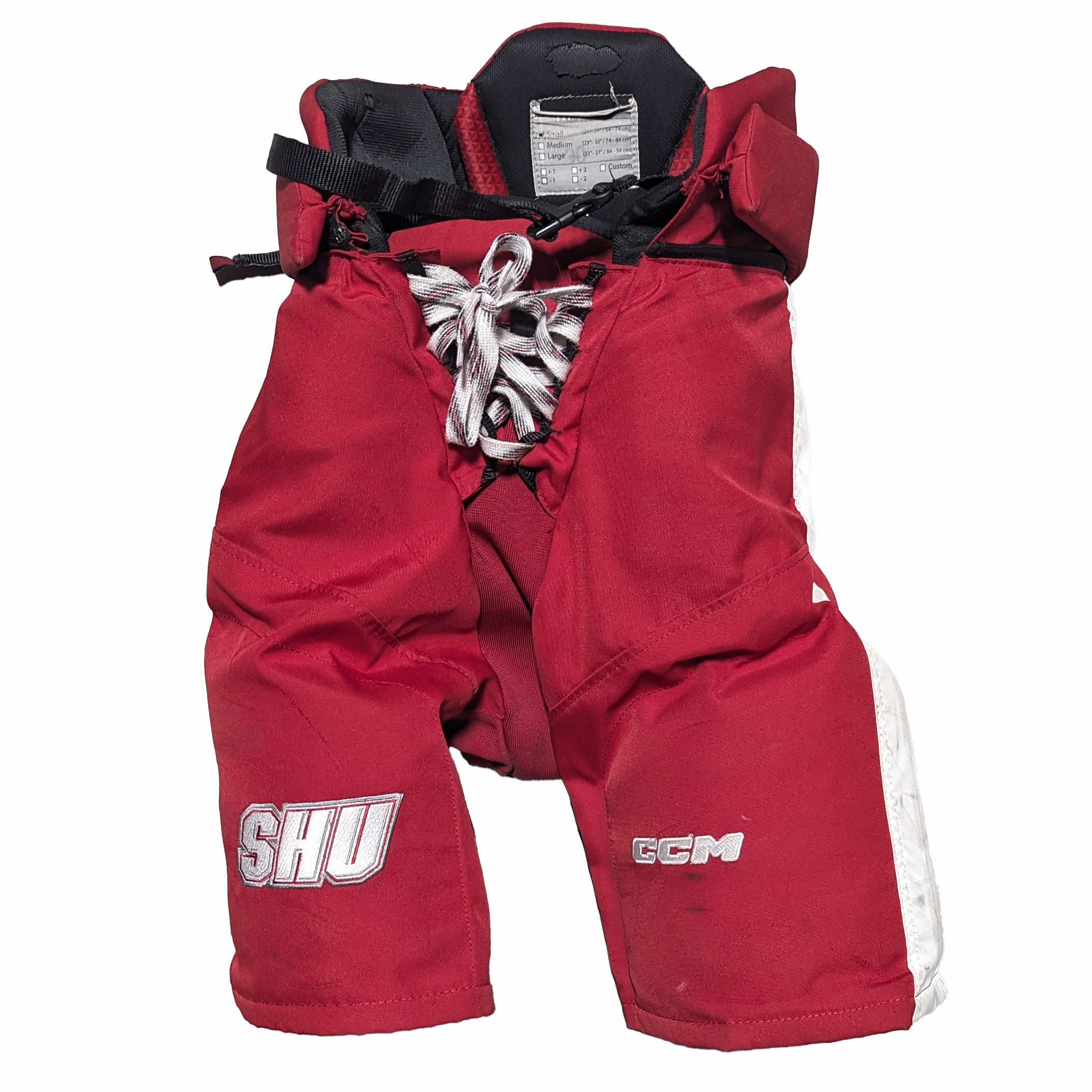 CCM HPWMP - Pantalon de hockey Pro Stock d'occasion pour femme (rouge/blanc)